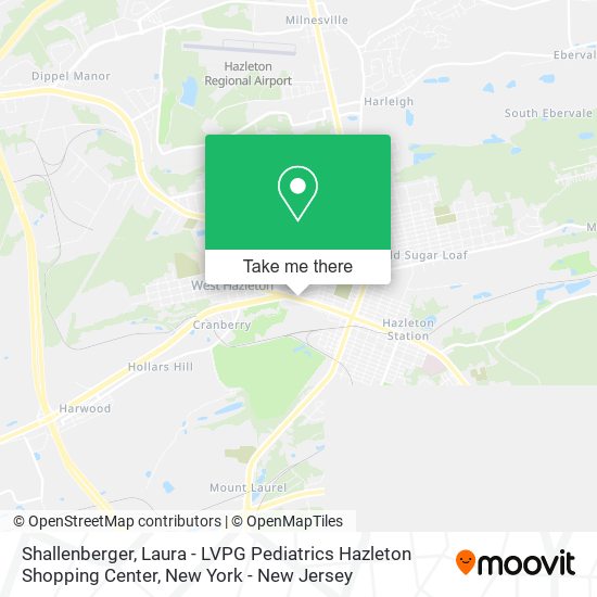 Shallenberger, Laura - LVPG Pediatrics Hazleton Shopping Center map