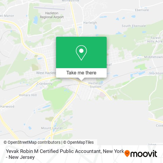 Yevak Robin M Certified Public Accountant map