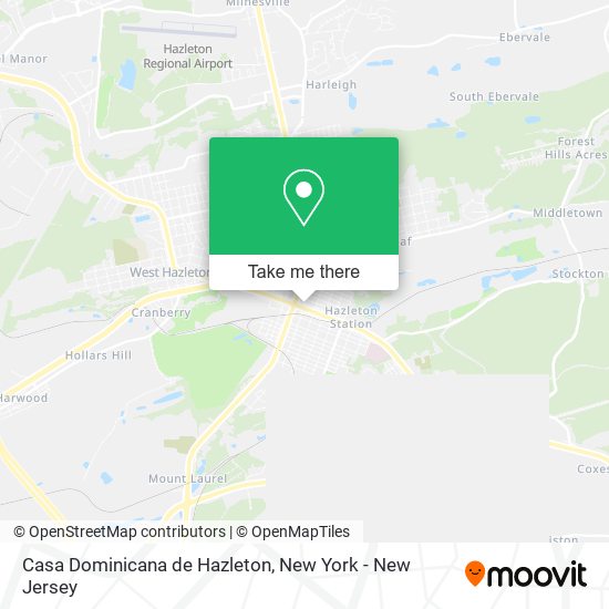 Mapa de Casa Dominicana de Hazleton