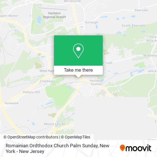 Romainian Ordthodox Church Palm Sunday map