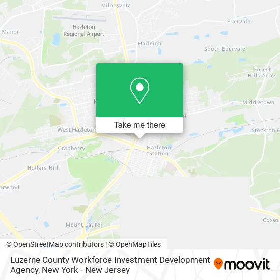 Luzerne County Workforce Investment Development Agency map