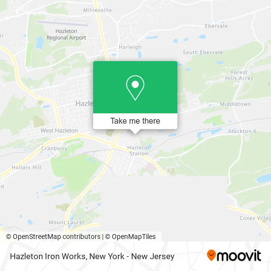 Hazleton Iron Works map