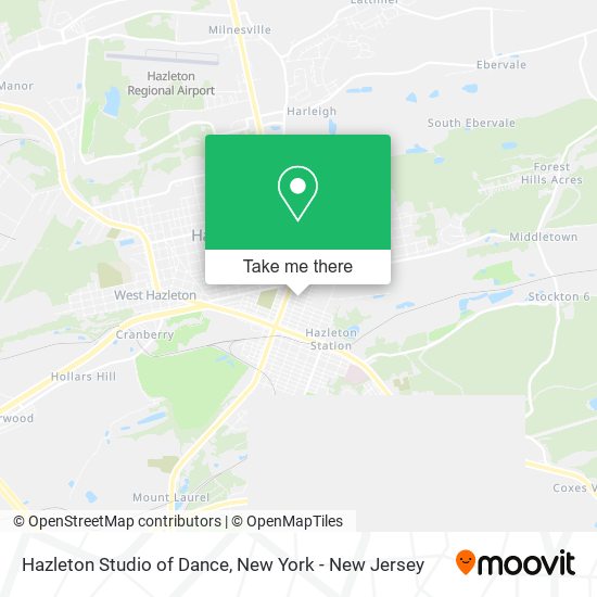 Mapa de Hazleton Studio of Dance
