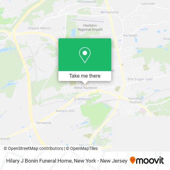 Hilary J Bonin Funeral Home map