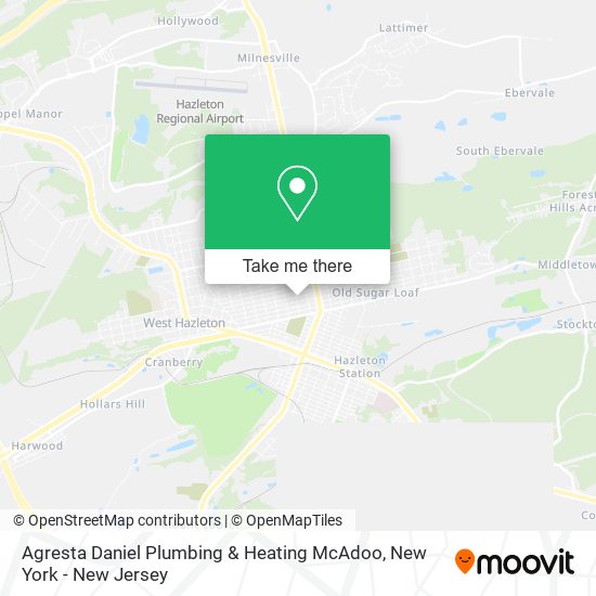 Mapa de Agresta Daniel Plumbing & Heating McAdoo