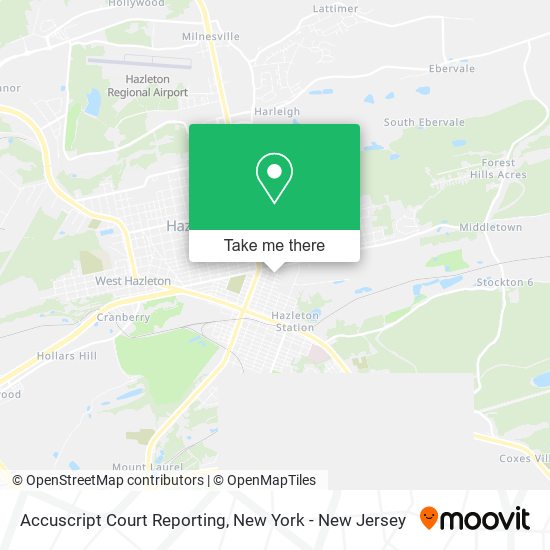 Accuscript Court Reporting map