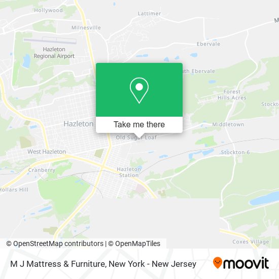 M J Mattress & Furniture map