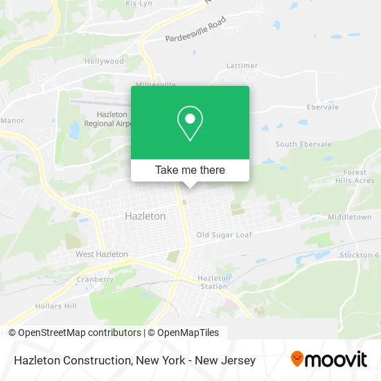 Hazleton Construction map