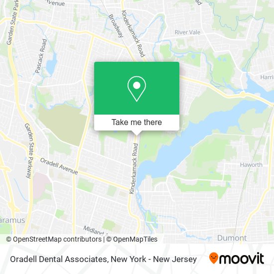 Oradell Dental Associates map