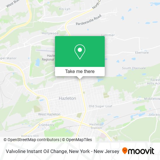 Valvoline Instant Oil Change map