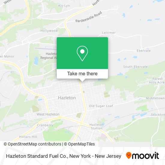 Hazleton Standard Fuel Co. map
