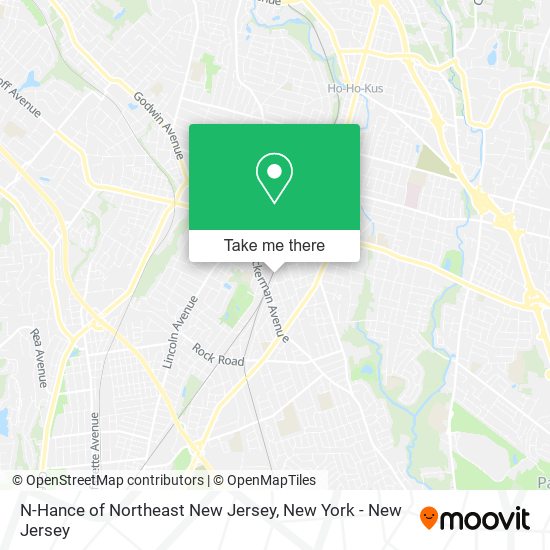 N-Hance of Northeast New Jersey map