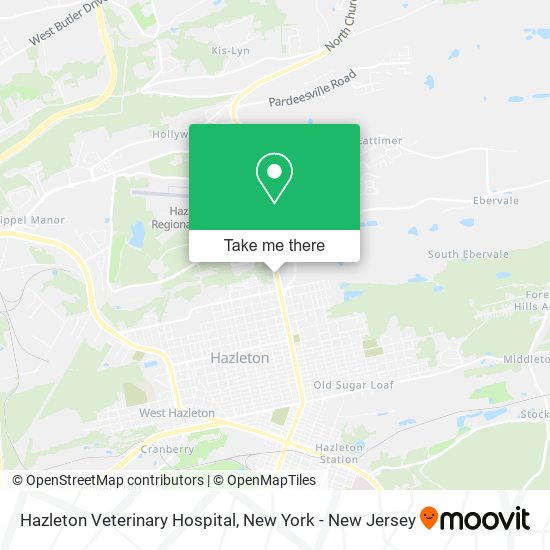 Hazleton Veterinary Hospital map