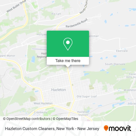 Mapa de Hazleton Custom Cleaners
