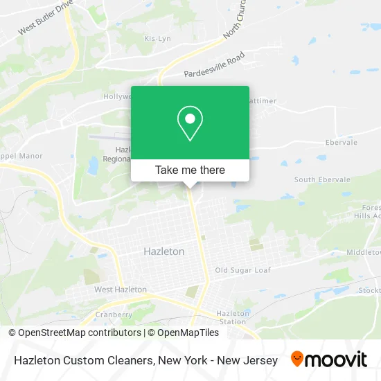 Hazleton Custom Cleaners map