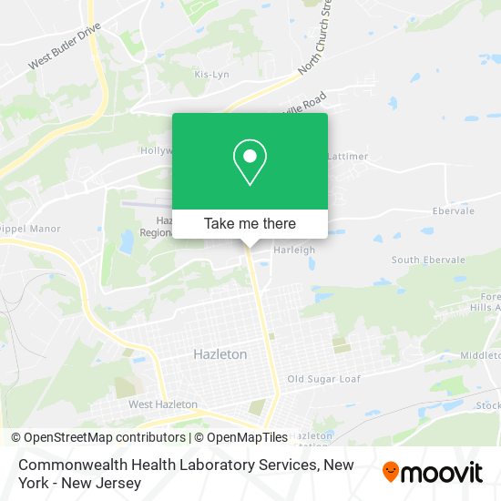 Commonwealth Health Laboratory Services map