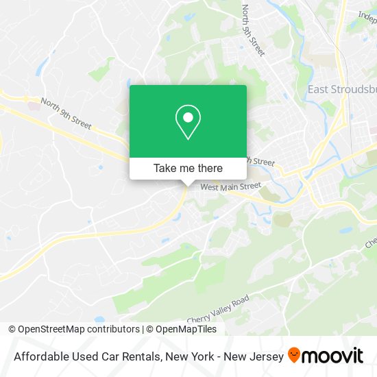 Affordable Used Car Rentals map