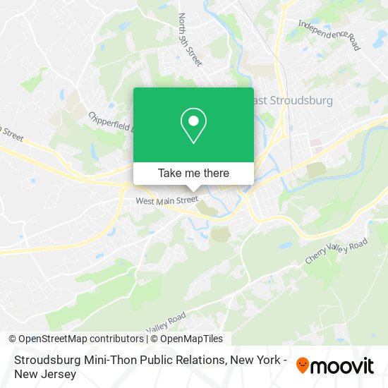 Stroudsburg Mini-Thon Public Relations map