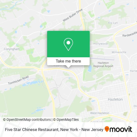 Five Star Chinese Restaurant map
