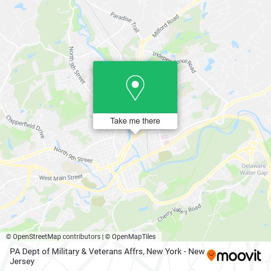 Mapa de PA Dept of Military & Veterans Affrs