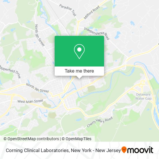 Corning Clinical Laboratories map