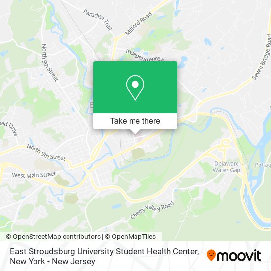 East Stroudsburg University Student Health Center map