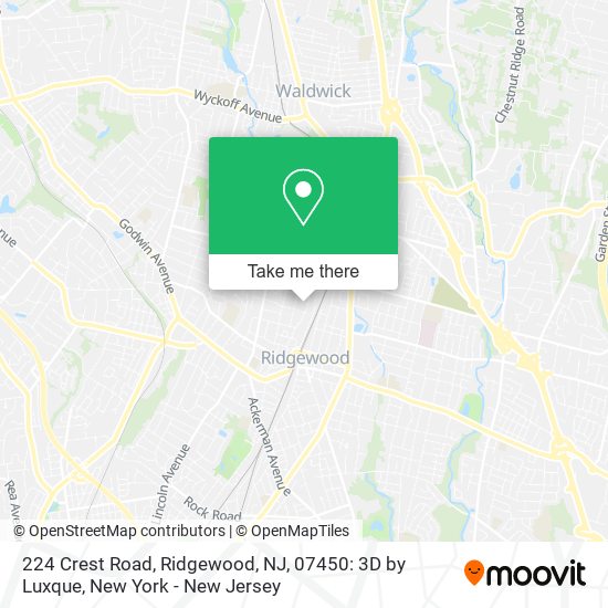 224 Crest Road, Ridgewood, NJ, 07450: 3D by Luxque map