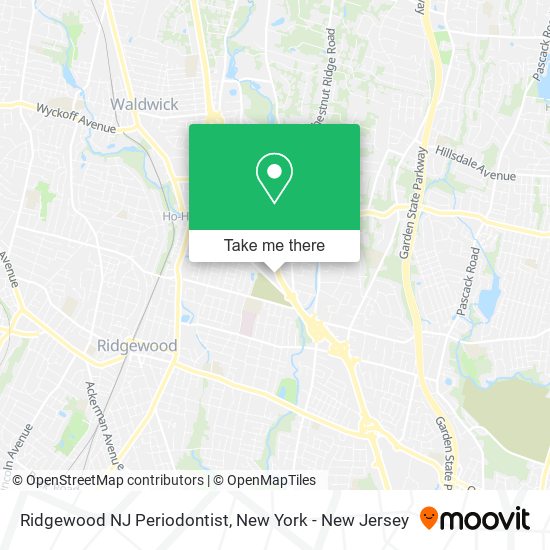Mapa de Ridgewood NJ Periodontist