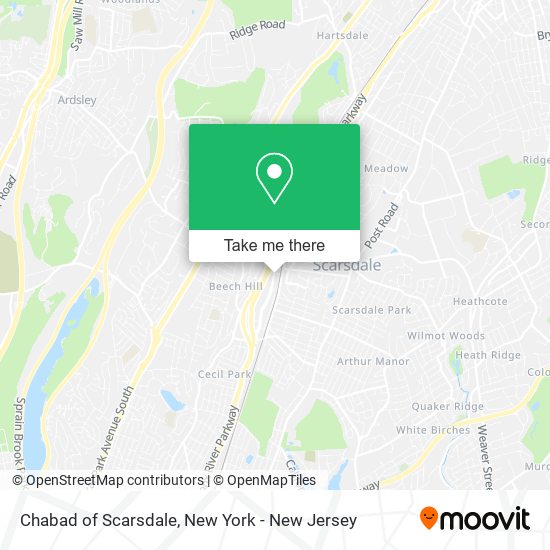 Chabad of Scarsdale map