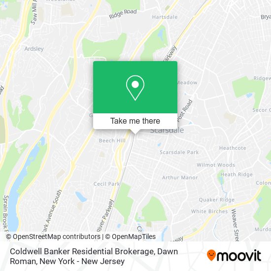 Coldwell Banker Residential Brokerage, Dawn Roman map
