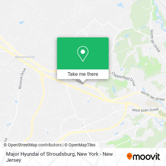 Major Hyundai of Stroudsburg map