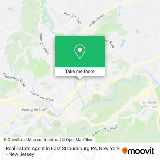 Mapa de Real Estate Agent in East Stroudsburg PA