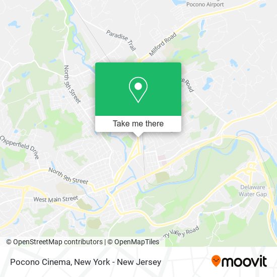 Pocono Cinema map