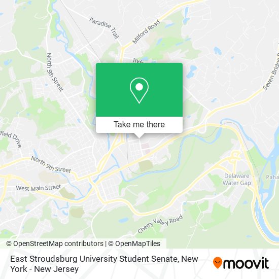 East Stroudsburg University Student Senate map