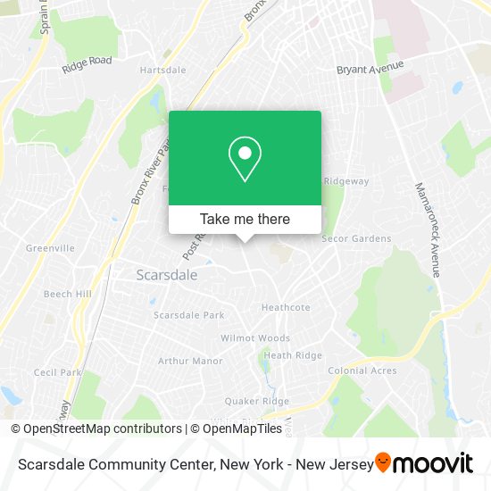 Scarsdale Community Center map