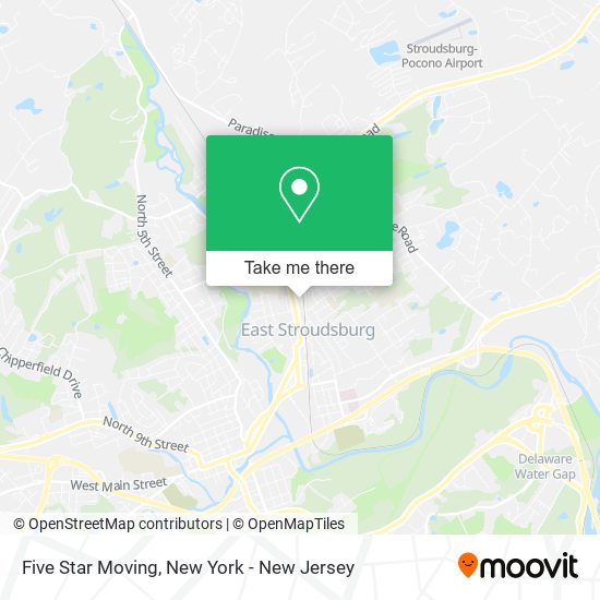 Five Star Moving map