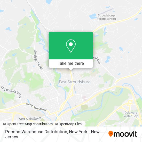 Pocono Warehouse Distribution map