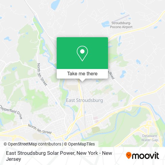 East Stroudsburg Solar Power map
