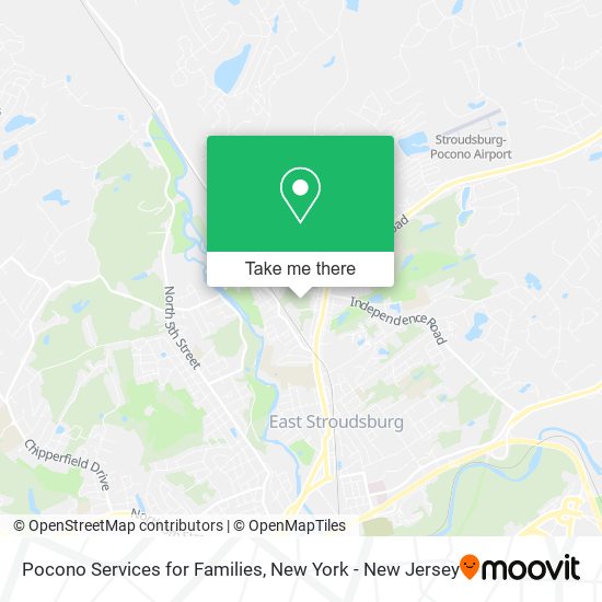 Pocono Services for Families map