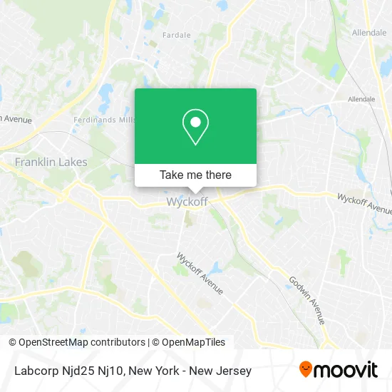 Mapa de Labcorp Njd25 Nj10