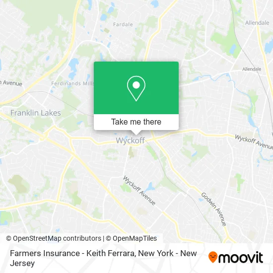 Farmers Insurance - Keith Ferrara map