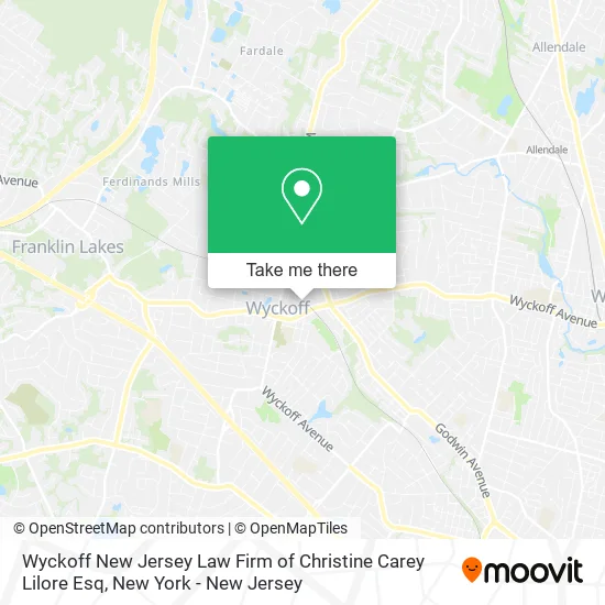 Mapa de Wyckoff New Jersey Law Firm of Christine Carey Lilore Esq