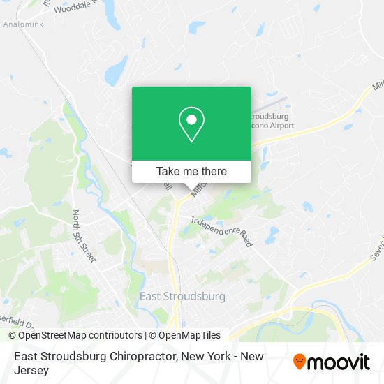 East Stroudsburg Chiropractor map