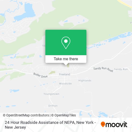 Mapa de 24 Hour Roadside Assistance of NEPA