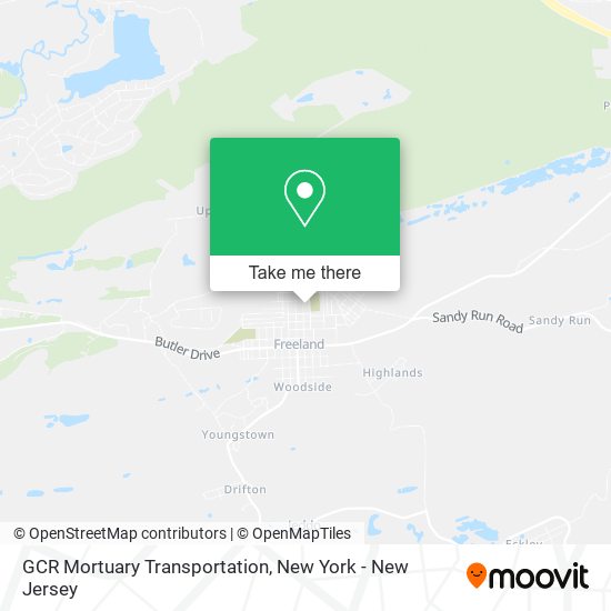 GCR Mortuary Transportation map