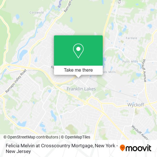 Felicia Melvin at Crosscountry Mortgage map