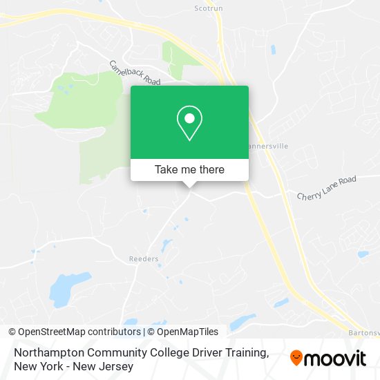 Northampton Community College Driver Training map
