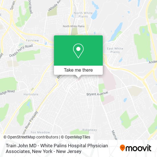 Train John MD - White Palins Hospital Physician Associates map