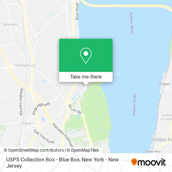 Mapa de USPS Collection Box - Blue Box
