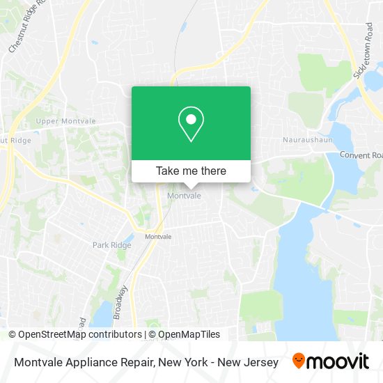 Montvale Appliance Repair map